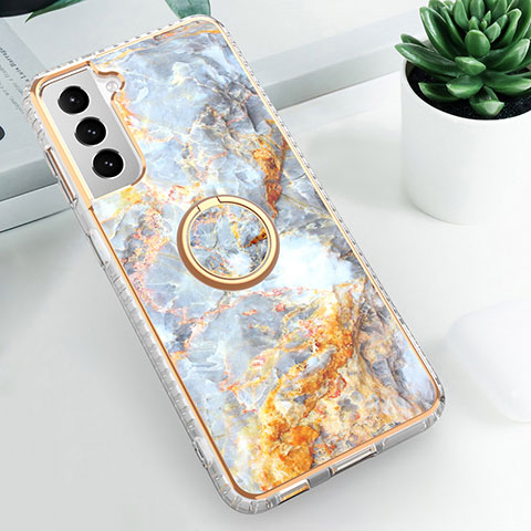 Coque Silicone Motif Fantaisie Souple Couleur Unie Etui Housse S02 pour Samsung Galaxy S22 Plus 5G Gris