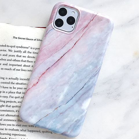 Coque Silicone Motif Fantaisie Souple Couleur Unie Etui Housse S10 pour Apple iPhone 11 Pro Cyan