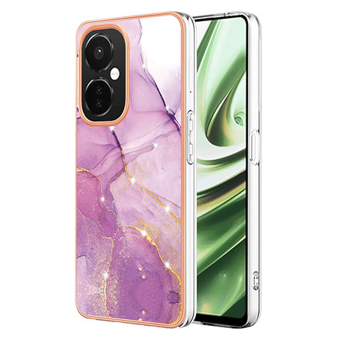 Coque Silicone Motif Fantaisie Souple Couleur Unie Etui Housse Y01B pour OnePlus Nord CE 3 Lite 5G Violet Clair