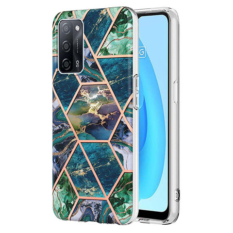 Coque Silicone Motif Fantaisie Souple Couleur Unie Etui Housse Y01B pour Oppo A53s 5G Vert Nuit