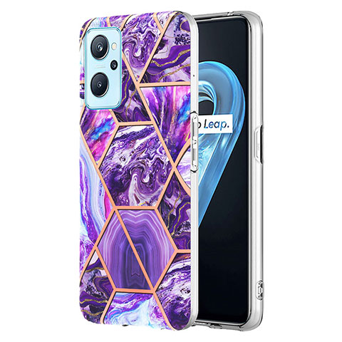 Coque Silicone Motif Fantaisie Souple Couleur Unie Etui Housse Y01B pour Oppo K10 4G Violet