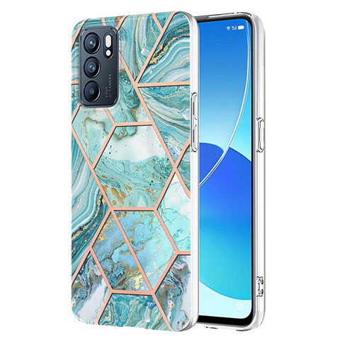 Coque Silicone Motif Fantaisie Souple Couleur Unie Etui Housse Y01B pour Oppo Reno6 5G Pastel Vert