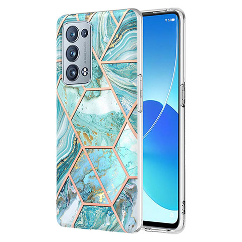 Coque Silicone Motif Fantaisie Souple Couleur Unie Etui Housse Y01B pour Oppo Reno6 Pro 5G Pastel Vert