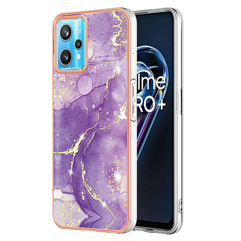 Coque Silicone Motif Fantaisie Souple Couleur Unie Etui Housse Y01B pour Realme 9 4G Violet