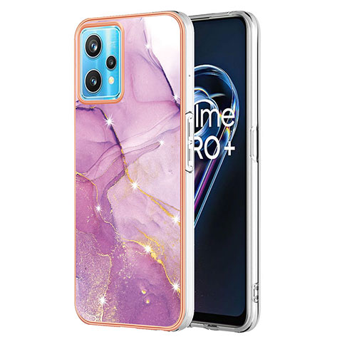 Coque Silicone Motif Fantaisie Souple Couleur Unie Etui Housse Y01B pour Realme 9 4G Violet Clair