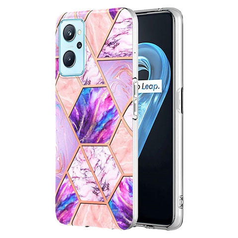 Coque Silicone Motif Fantaisie Souple Couleur Unie Etui Housse Y01B pour Realme 9i 4G Violet Clair