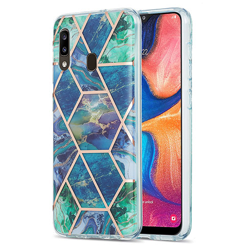 Coque Silicone Motif Fantaisie Souple Couleur Unie Etui Housse Y01B pour Samsung Galaxy A30 Vert Nuit