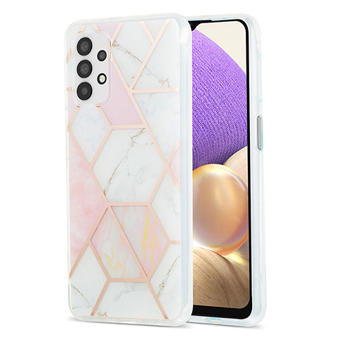 Coque Silicone Motif Fantaisie Souple Couleur Unie Etui Housse Y01B pour Samsung Galaxy A32 4G Rose