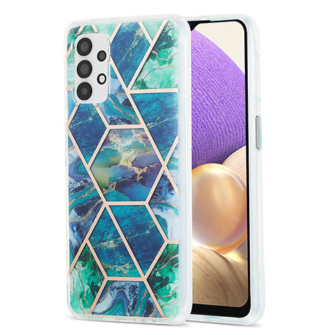 Coque Silicone Motif Fantaisie Souple Couleur Unie Etui Housse Y01B pour Samsung Galaxy A32 5G Vert Nuit