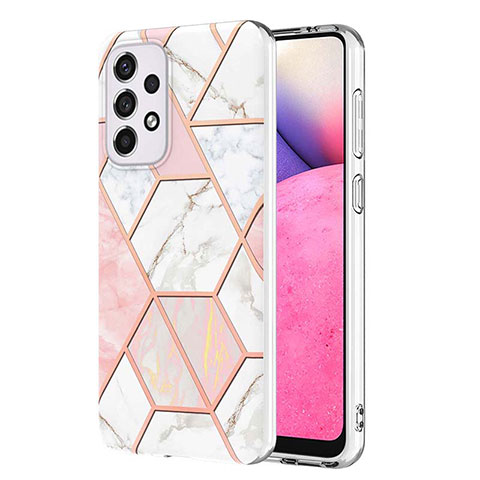 Coque Silicone Motif Fantaisie Souple Couleur Unie Etui Housse Y01B pour Samsung Galaxy A33 5G Rose