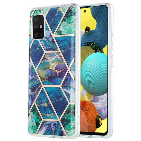 Coque Silicone Motif Fantaisie Souple Couleur Unie Etui Housse Y01B pour Samsung Galaxy A51 5G Vert Nuit