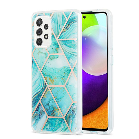 Coque Silicone Motif Fantaisie Souple Couleur Unie Etui Housse Y01B pour Samsung Galaxy A52 5G Pastel Vert