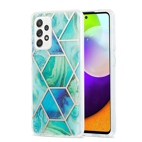 Coque Silicone Motif Fantaisie Souple Couleur Unie Etui Housse Y01B pour Samsung Galaxy A52s 5G Vert