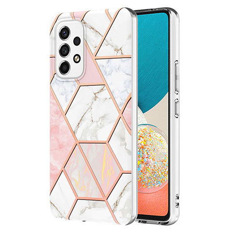 Coque Silicone Motif Fantaisie Souple Couleur Unie Etui Housse Y01B pour Samsung Galaxy A53 5G Rose