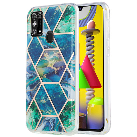 Coque Silicone Motif Fantaisie Souple Couleur Unie Etui Housse Y01B pour Samsung Galaxy M21s Vert Nuit