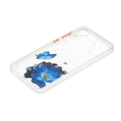 Coque Silicone Motif Fantaisie Souple Couleur Unie Etui Housse Y01X pour Samsung Galaxy A03 Core Bleu