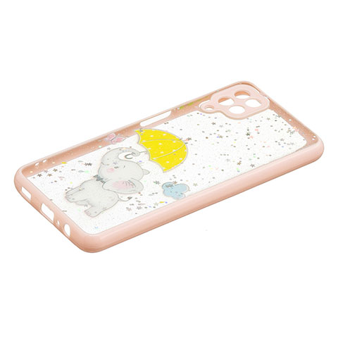 Coque Silicone Motif Fantaisie Souple Couleur Unie Etui Housse Y01X pour Samsung Galaxy A12 5G Jaune