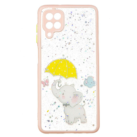 Coque Silicone Motif Fantaisie Souple Couleur Unie Etui Housse Y01X pour Samsung Galaxy A22 4G Jaune