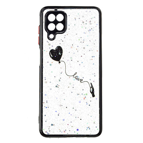 Coque Silicone Motif Fantaisie Souple Couleur Unie Etui Housse Y01X pour Samsung Galaxy A22 4G Noir