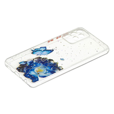 Coque Silicone Motif Fantaisie Souple Couleur Unie Etui Housse Y01X pour Samsung Galaxy A72 5G Bleu