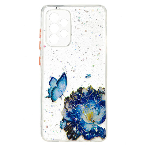 Coque Silicone Motif Fantaisie Souple Couleur Unie Etui Housse Y01X pour Samsung Galaxy A73 5G Bleu