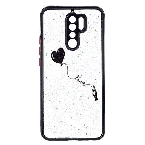 Coque Silicone Motif Fantaisie Souple Couleur Unie Etui Housse Y01X pour Xiaomi Poco M2 Noir