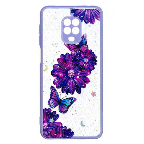 Coque Silicone Motif Fantaisie Souple Couleur Unie Etui Housse Y01X pour Xiaomi Poco M2 Pro Violet