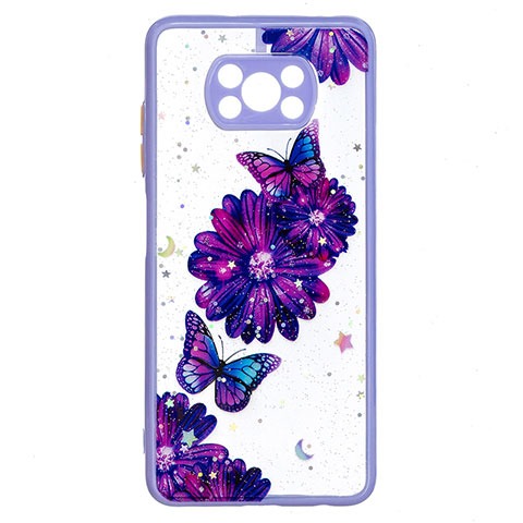 Coque Silicone Motif Fantaisie Souple Couleur Unie Etui Housse Y01X pour Xiaomi Poco X3 Bleu