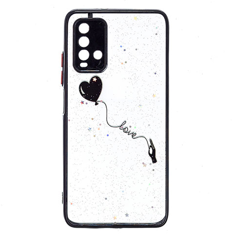 Coque Silicone Motif Fantaisie Souple Couleur Unie Etui Housse Y01X pour Xiaomi Redmi 9T 4G Noir