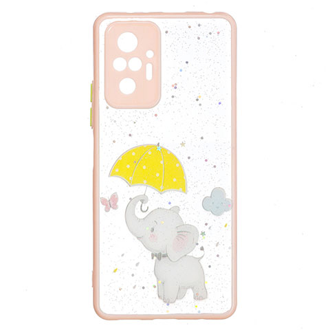 Coque Silicone Motif Fantaisie Souple Couleur Unie Etui Housse Y01X pour Xiaomi Redmi Note 10 Pro Max Jaune