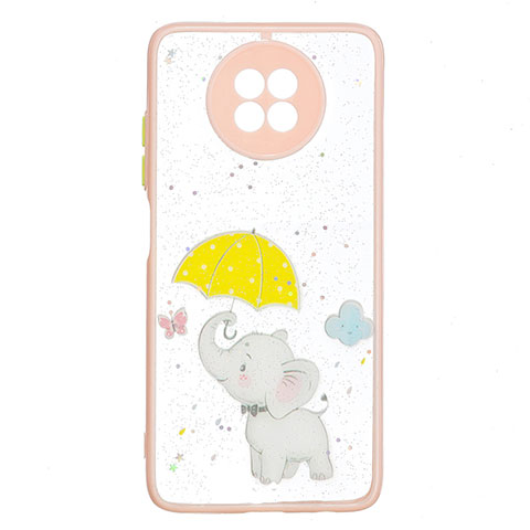 Coque Silicone Motif Fantaisie Souple Couleur Unie Etui Housse Y01X pour Xiaomi Redmi Note 9 5G Jaune