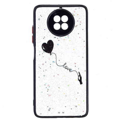 Coque Silicone Motif Fantaisie Souple Couleur Unie Etui Housse Y01X pour Xiaomi Redmi Note 9 5G Noir