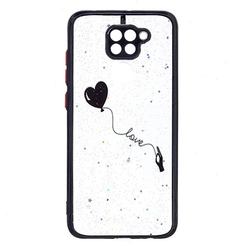 Coque Silicone Motif Fantaisie Souple Couleur Unie Etui Housse Y01X pour Xiaomi Redmi Note 9 Noir