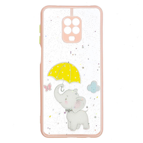 Coque Silicone Motif Fantaisie Souple Couleur Unie Etui Housse Y01X pour Xiaomi Redmi Note 9S Jaune