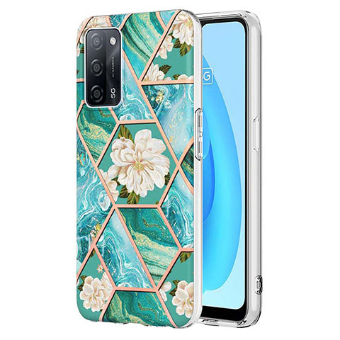 Coque Silicone Motif Fantaisie Souple Couleur Unie Etui Housse Y02B pour Oppo A53s 5G Vert