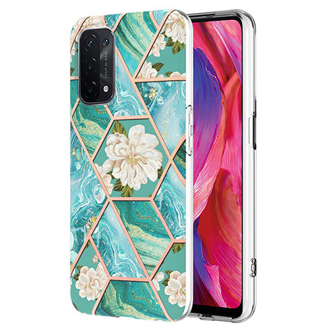 Coque Silicone Motif Fantaisie Souple Couleur Unie Etui Housse Y02B pour Oppo A54 5G Vert