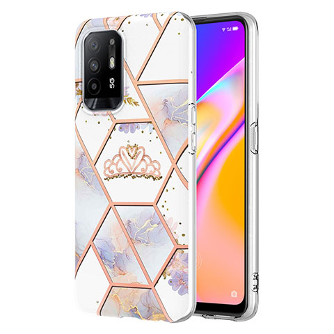 Coque Silicone Motif Fantaisie Souple Couleur Unie Etui Housse Y02B pour Oppo A95 5G Gris