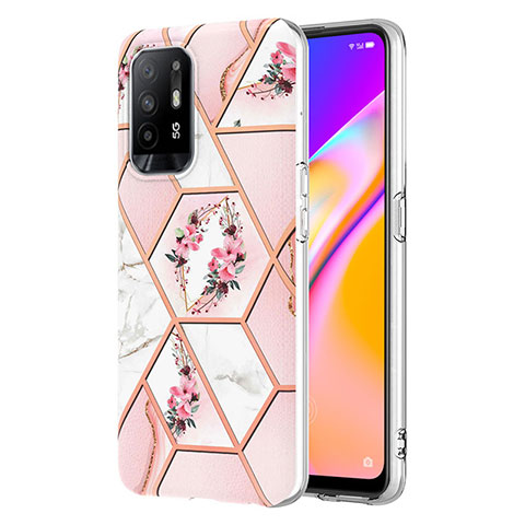 Coque Silicone Motif Fantaisie Souple Couleur Unie Etui Housse Y02B pour Oppo A95 5G Rose