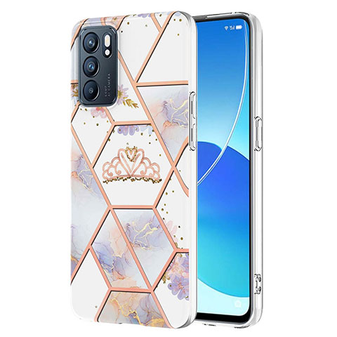 Coque Silicone Motif Fantaisie Souple Couleur Unie Etui Housse Y02B pour Oppo Reno6 5G Gris