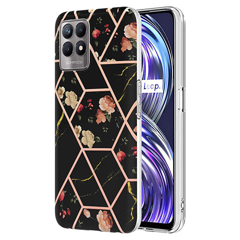 Coque Silicone Motif Fantaisie Souple Couleur Unie Etui Housse Y02B pour Realme Narzo 50 4G Noir