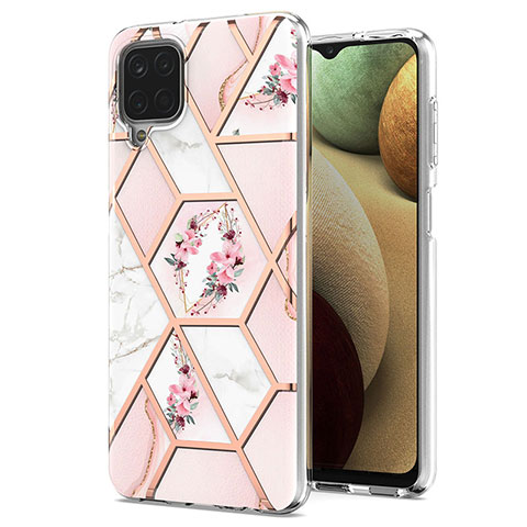 Coque Silicone Motif Fantaisie Souple Couleur Unie Etui Housse Y02B pour Samsung Galaxy A12 5G Rose