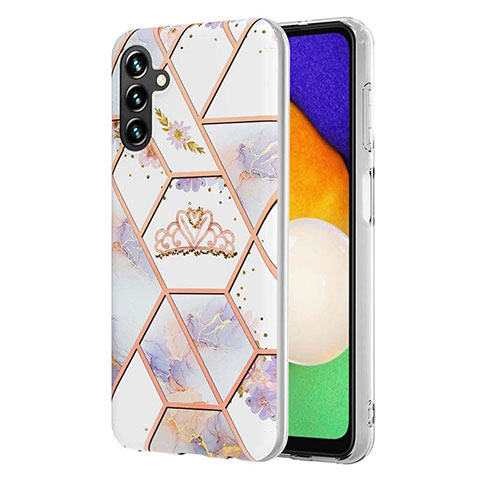 Coque Silicone Motif Fantaisie Souple Couleur Unie Etui Housse Y02B pour Samsung Galaxy A13 5G Gris