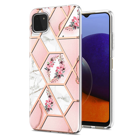 Coque Silicone Motif Fantaisie Souple Couleur Unie Etui Housse Y02B pour Samsung Galaxy A22s 5G Rose