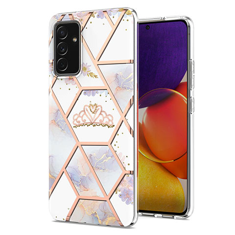 Coque Silicone Motif Fantaisie Souple Couleur Unie Etui Housse Y02B pour Samsung Galaxy A24 4G Gris