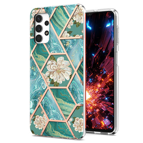 Coque Silicone Motif Fantaisie Souple Couleur Unie Etui Housse Y02B pour Samsung Galaxy A32 4G Vert