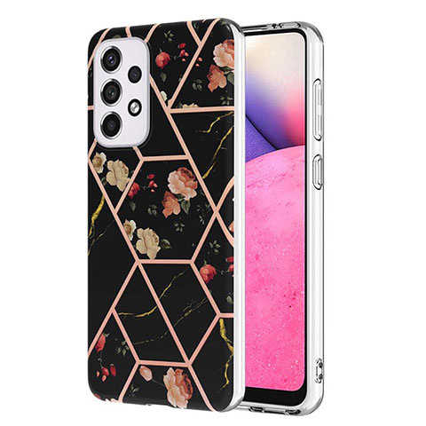 Coque Silicone Motif Fantaisie Souple Couleur Unie Etui Housse Y02B pour Samsung Galaxy A33 5G Noir