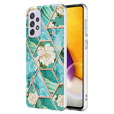 Coque Silicone Motif Fantaisie Souple Couleur Unie Etui Housse Y02B pour Samsung Galaxy A73 5G Vert