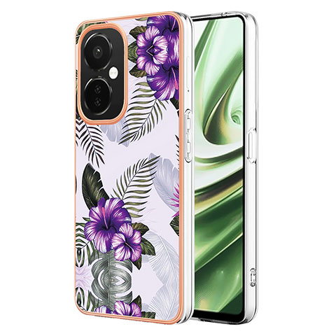 Coque Silicone Motif Fantaisie Souple Couleur Unie Etui Housse Y03B pour OnePlus Nord CE 3 5G Violet