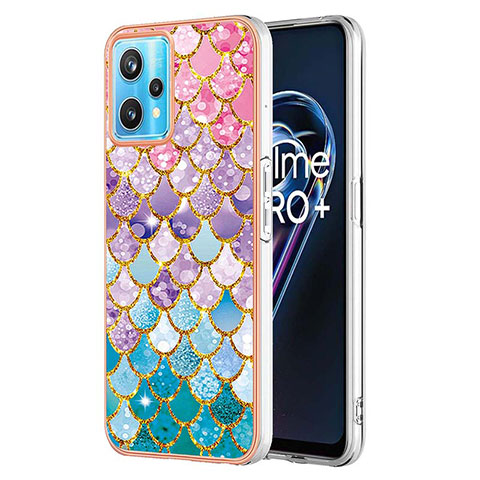 Coque Silicone Motif Fantaisie Souple Couleur Unie Etui Housse Y03B pour Realme 9 4G Colorful