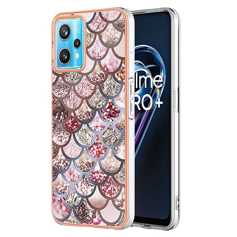 Coque Silicone Motif Fantaisie Souple Couleur Unie Etui Housse Y03B pour Realme 9 Pro 5G Marron